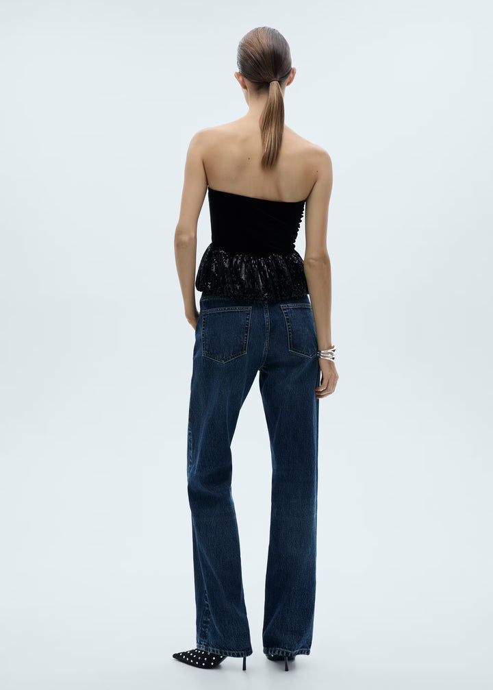 Top MANGO, negru