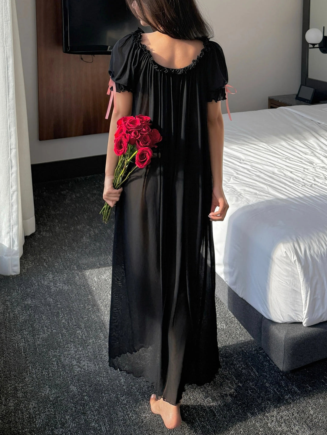 Rochie de noapte SHEIN, negru