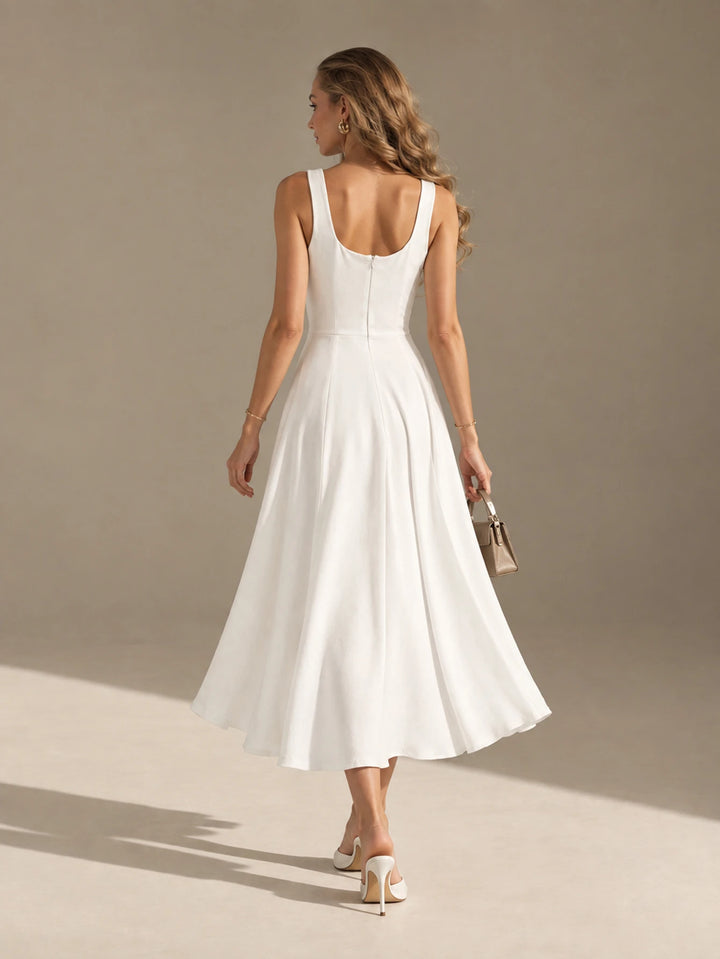 Rochie midi SHEIN, alb