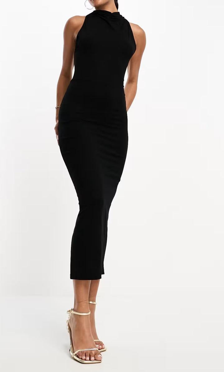 Rochie midi ASOS, negru
