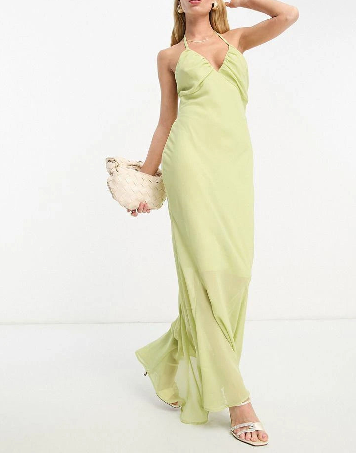 Rochie midi ASOS, verde
