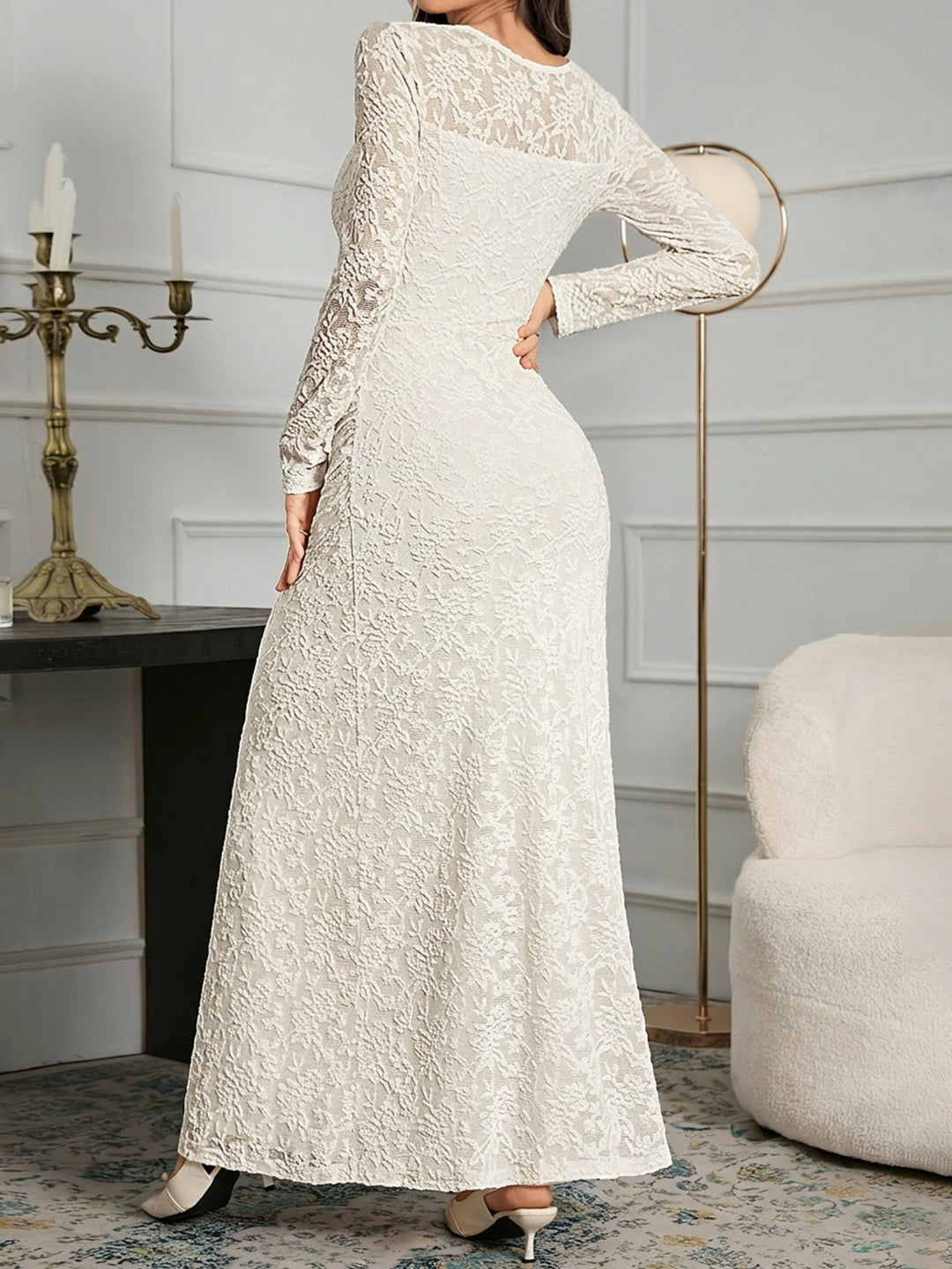 Rochie maxi SHEIN, alb
