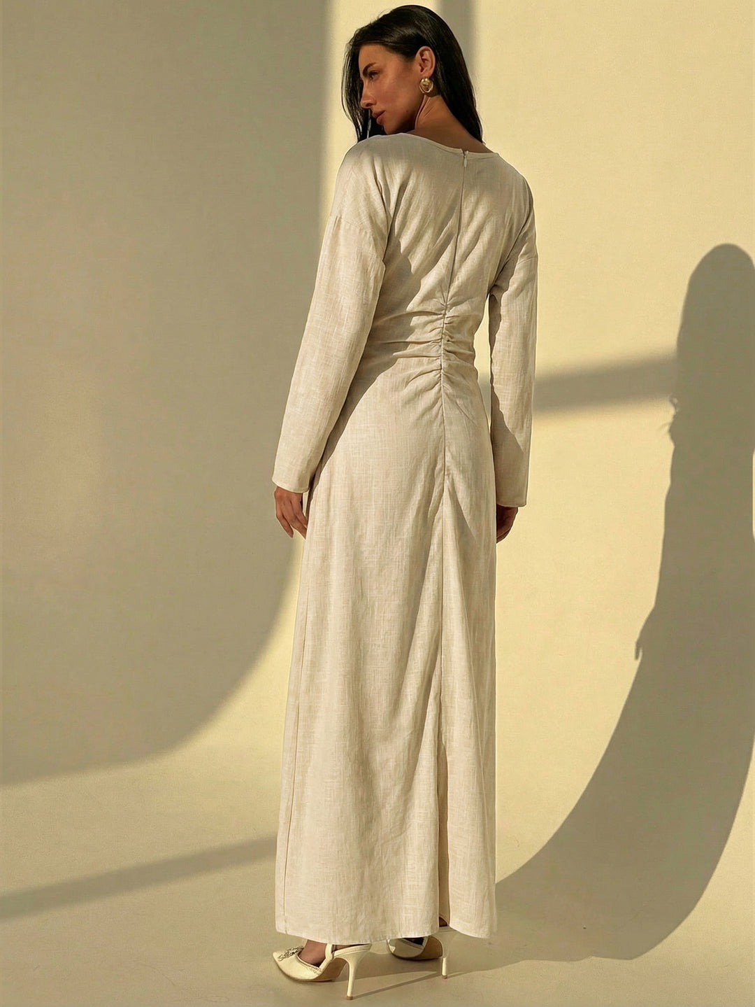 Rochie maxi SHEIN, bej