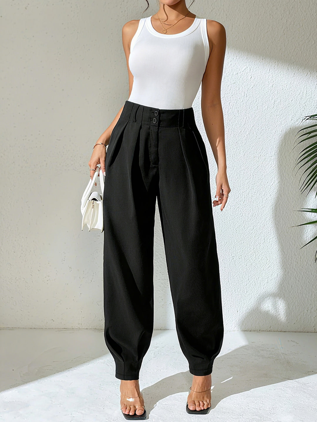 Pantalon SHEIN, negru