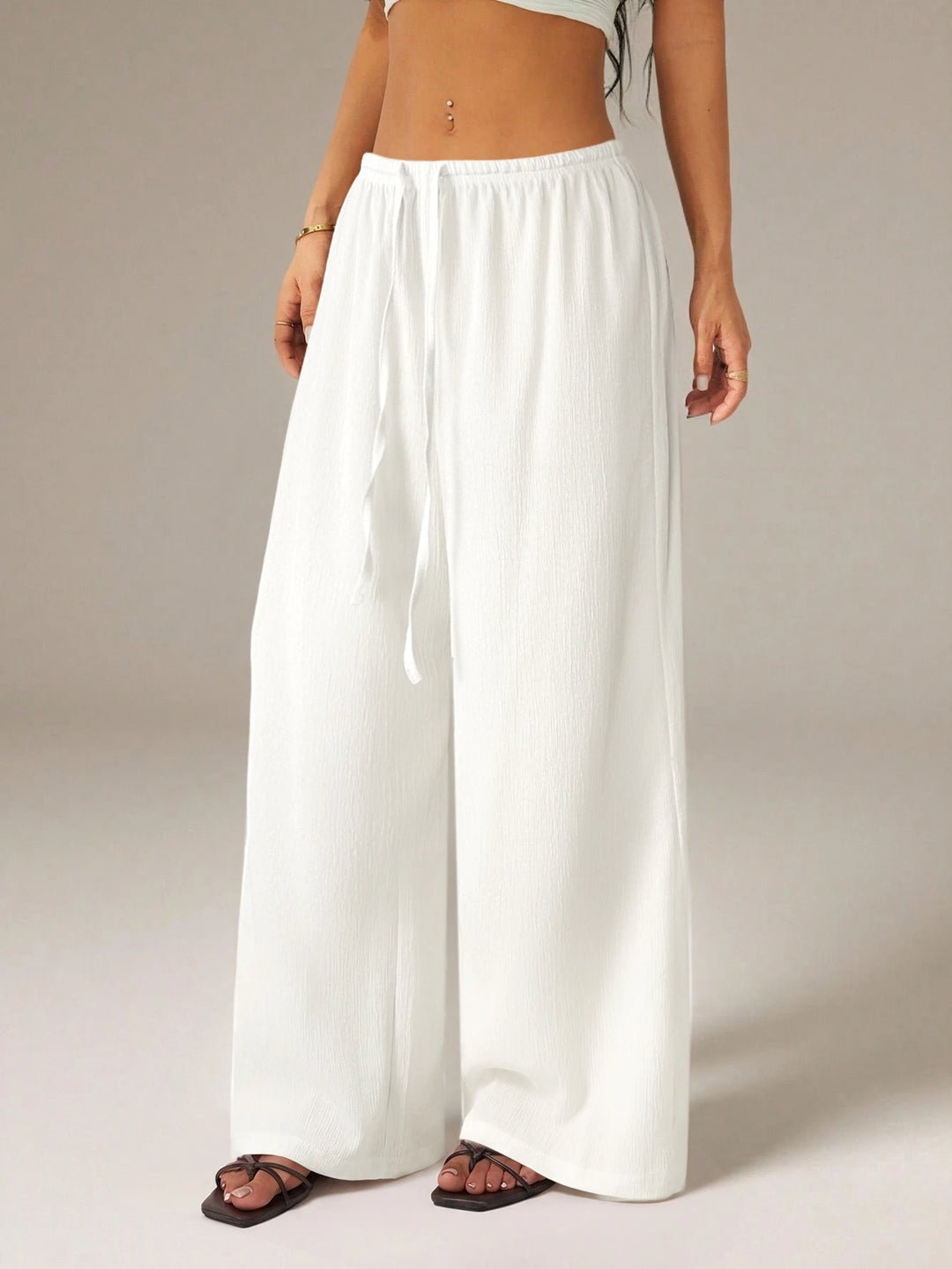 Pantaloni SHEIN, alb