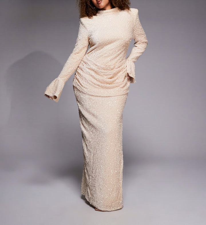 Rochie de ocazie Asos, bej