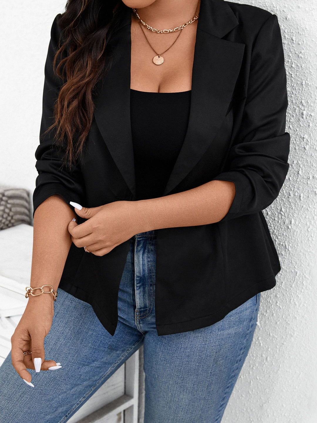 Sacou SHEIN, negru