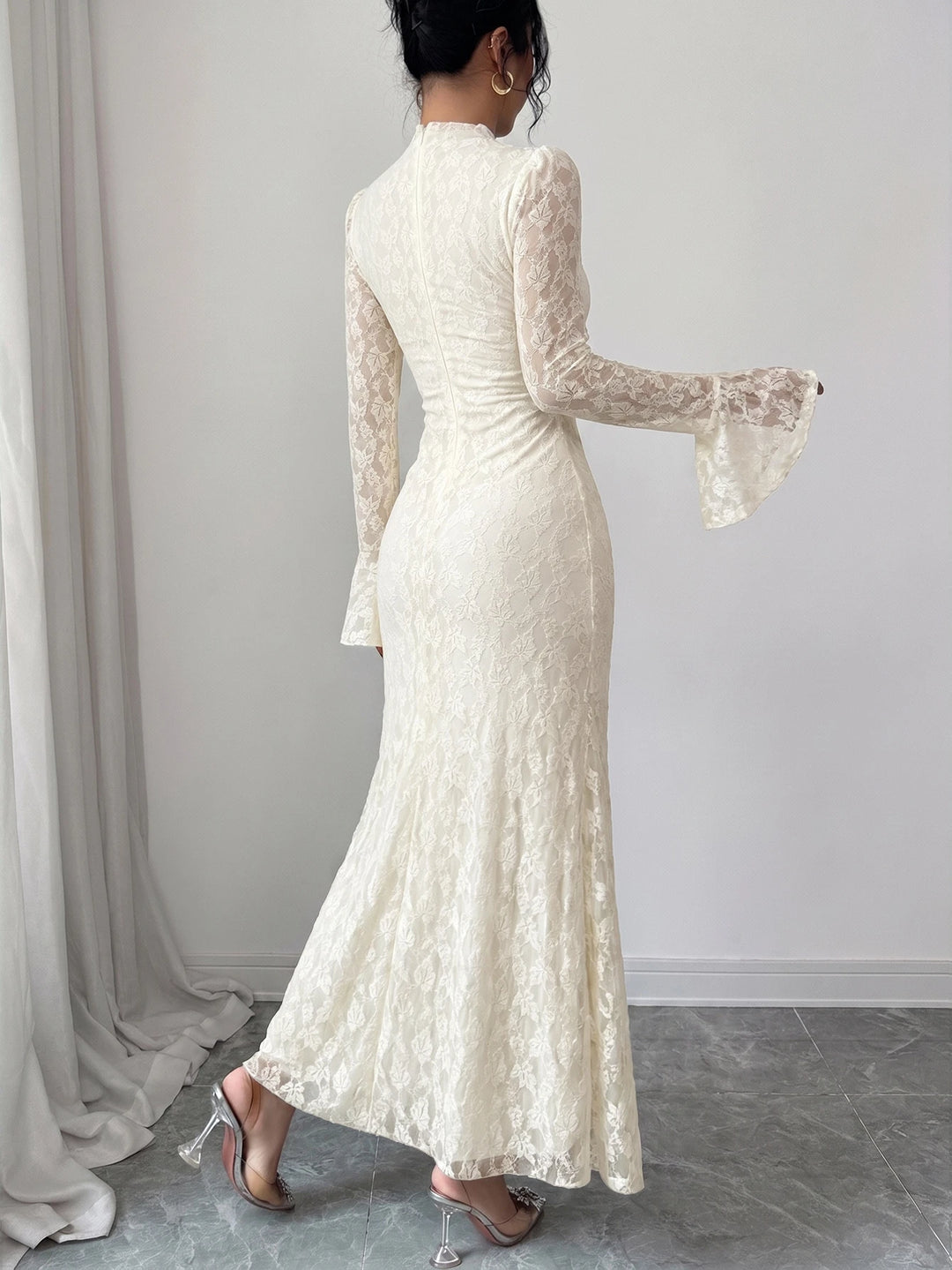 Rochie maxi SHEIN, crem