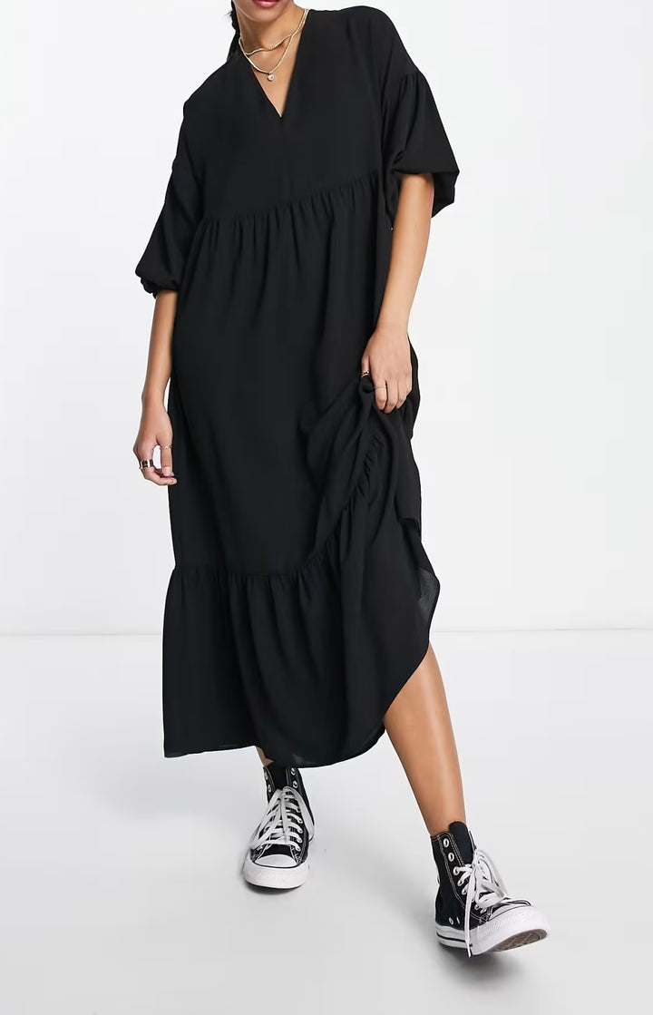 Rochie midi ASOS, negru