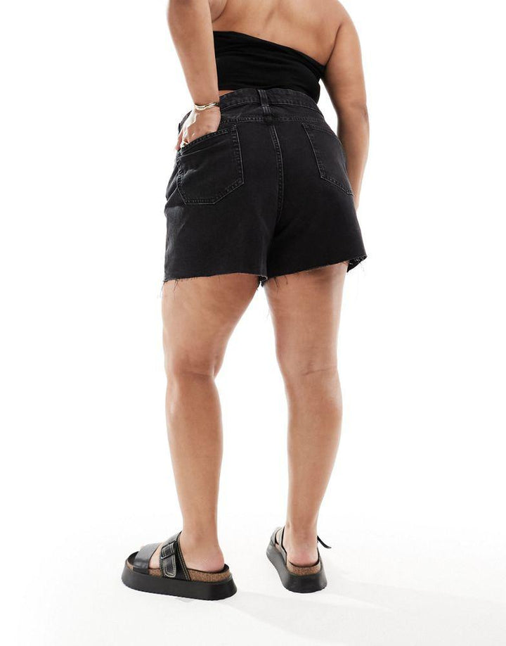 Pantaloni scurți de blugi ASOS, negru