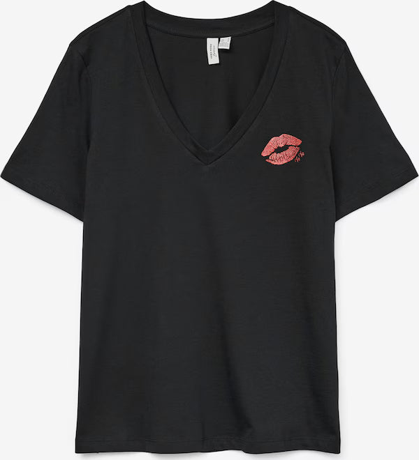VERO MODA póló, fekete