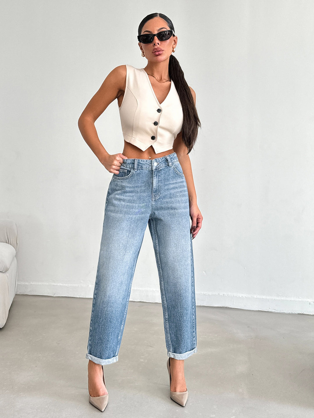 Jeans SHEIN, albastru