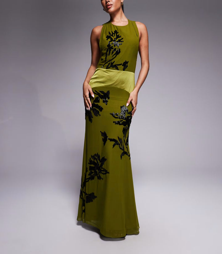 Rochie de ocazie Asos, verde