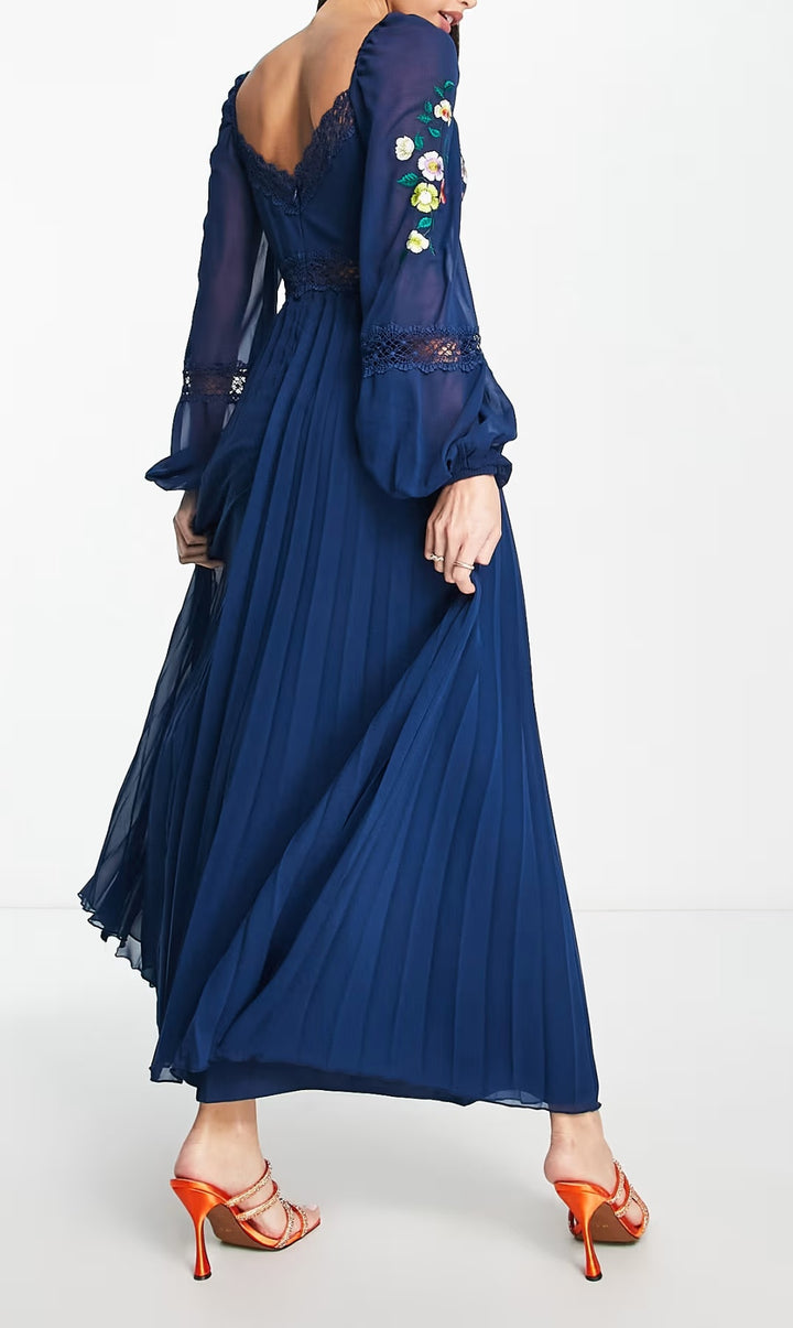 Rochie maxi ASOS, albastru