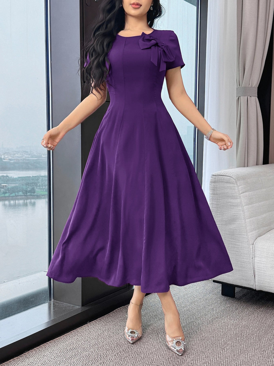 Rochie midi SHEIN, mov