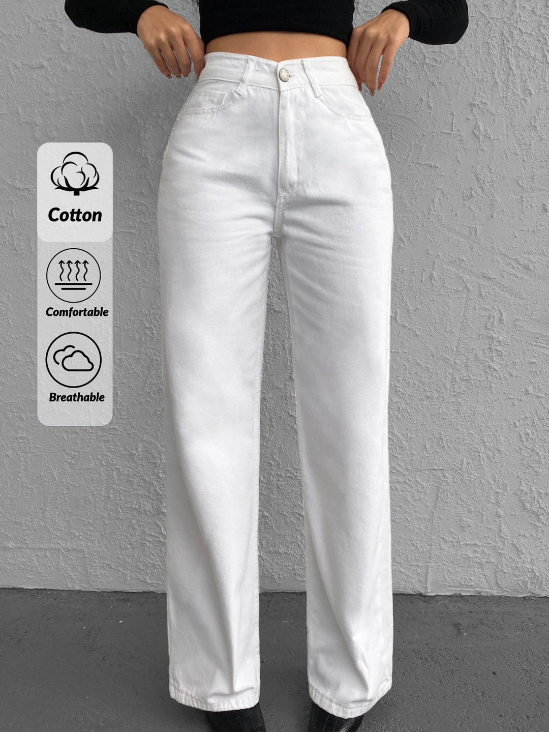 Jeans SHEIN, alb