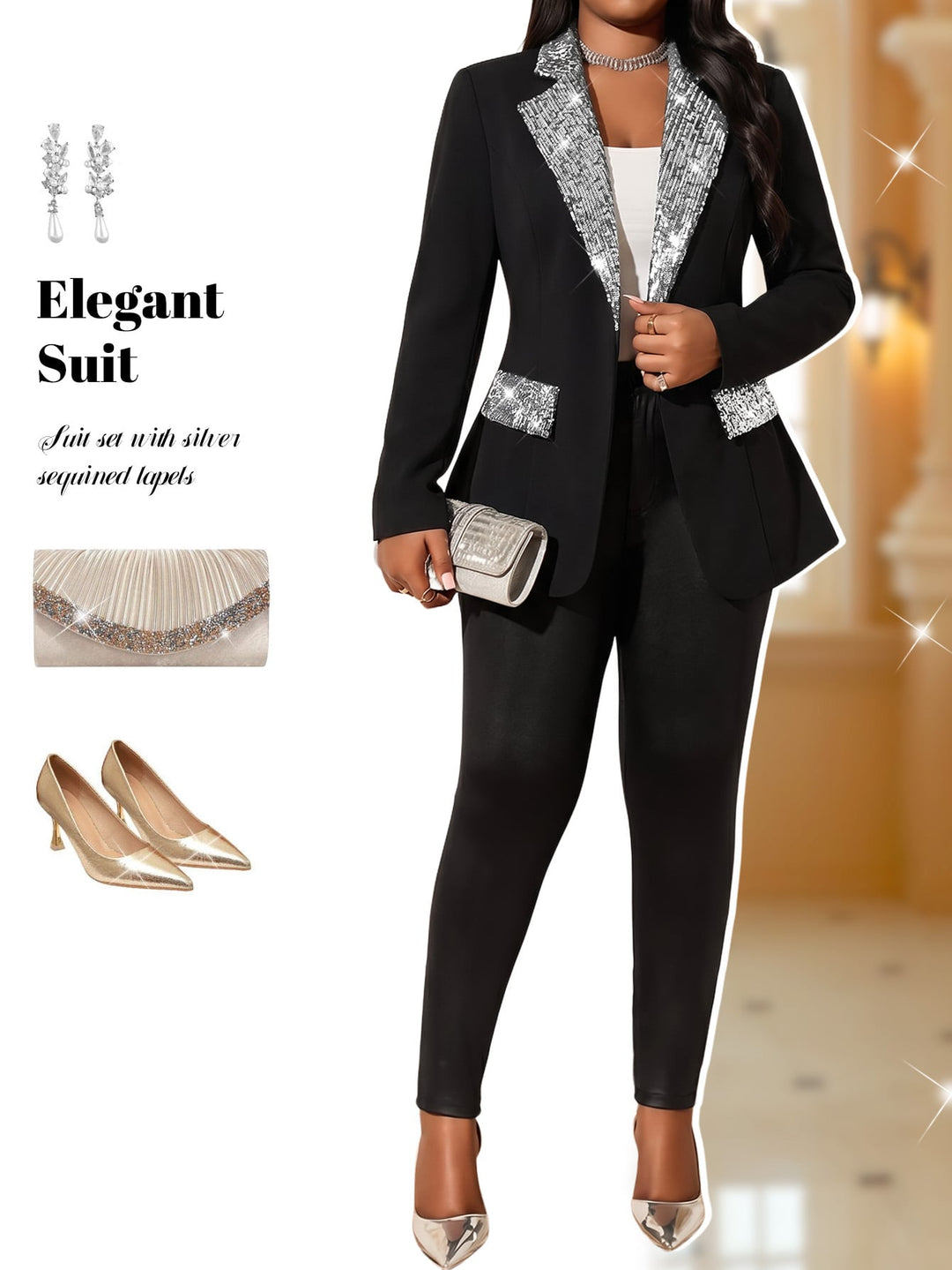 Sacou SHEIN, negru