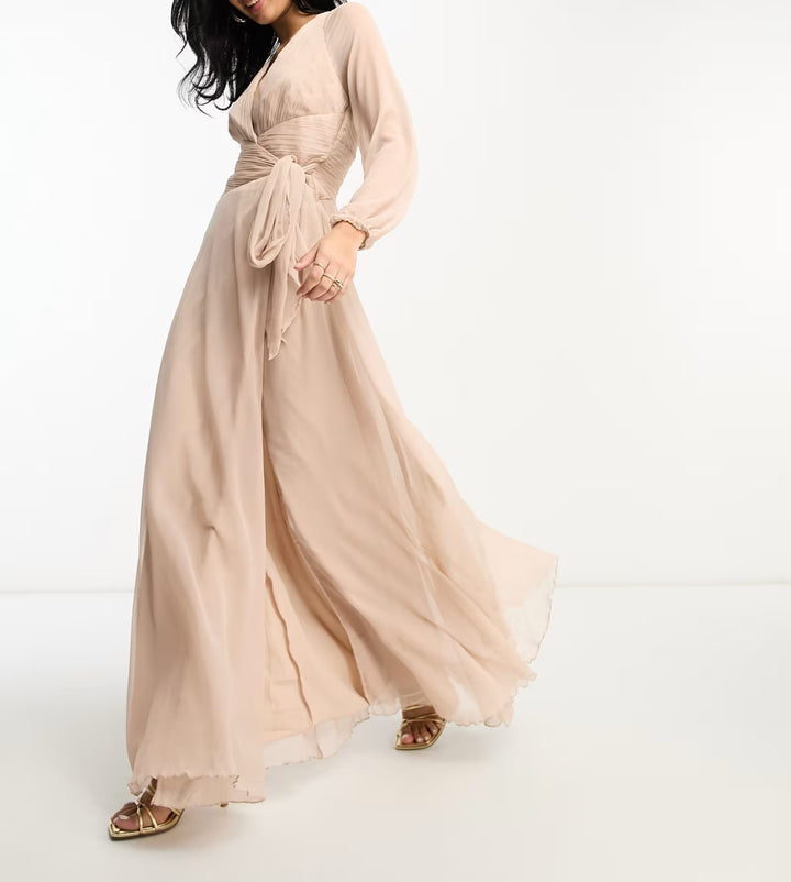 Rochie maxi Asos, bej