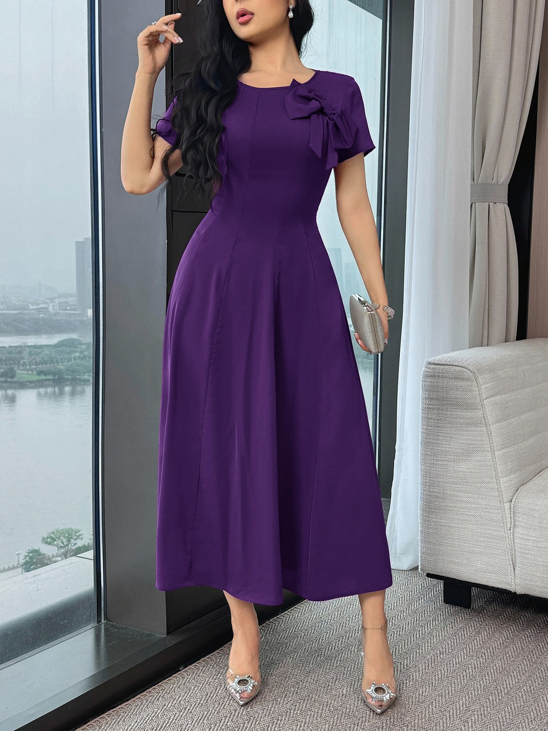 Rochie midi SHEIN, mov