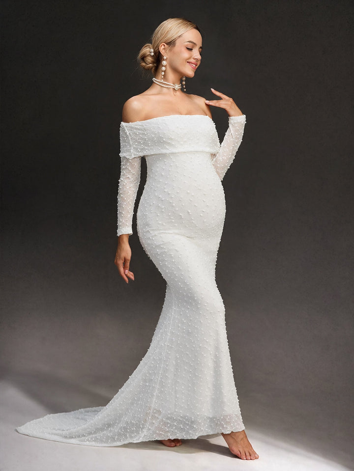 Rochie maxi SHEIN, alb
