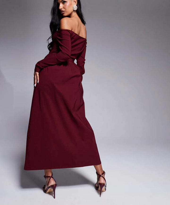 Rochie midi ASOS, vișiniu