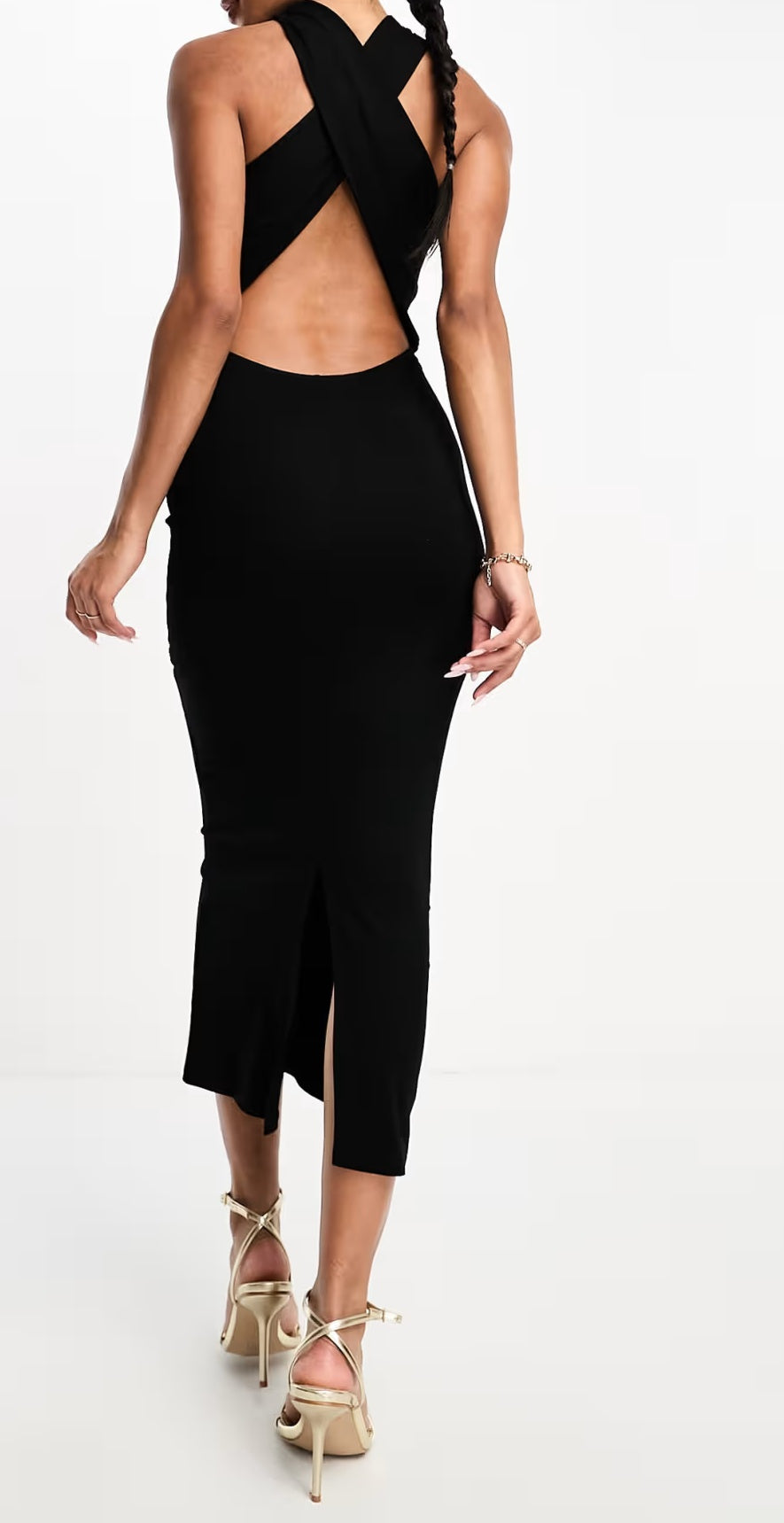 Rochie midi ASOS, negru