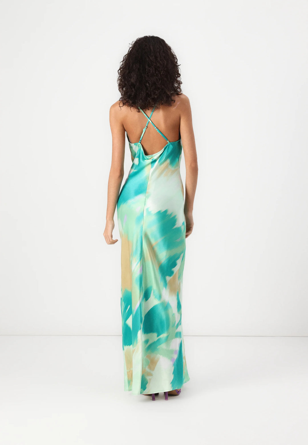 Rochie maxi ROUGE EDIT, mix culori