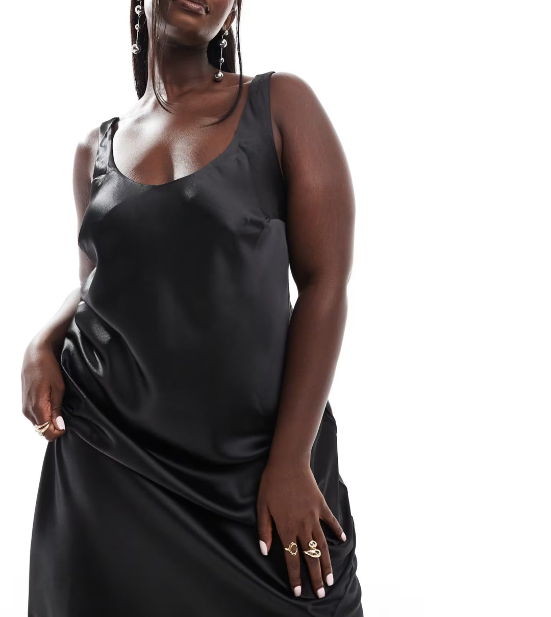 Rochie midi ASOS, negru