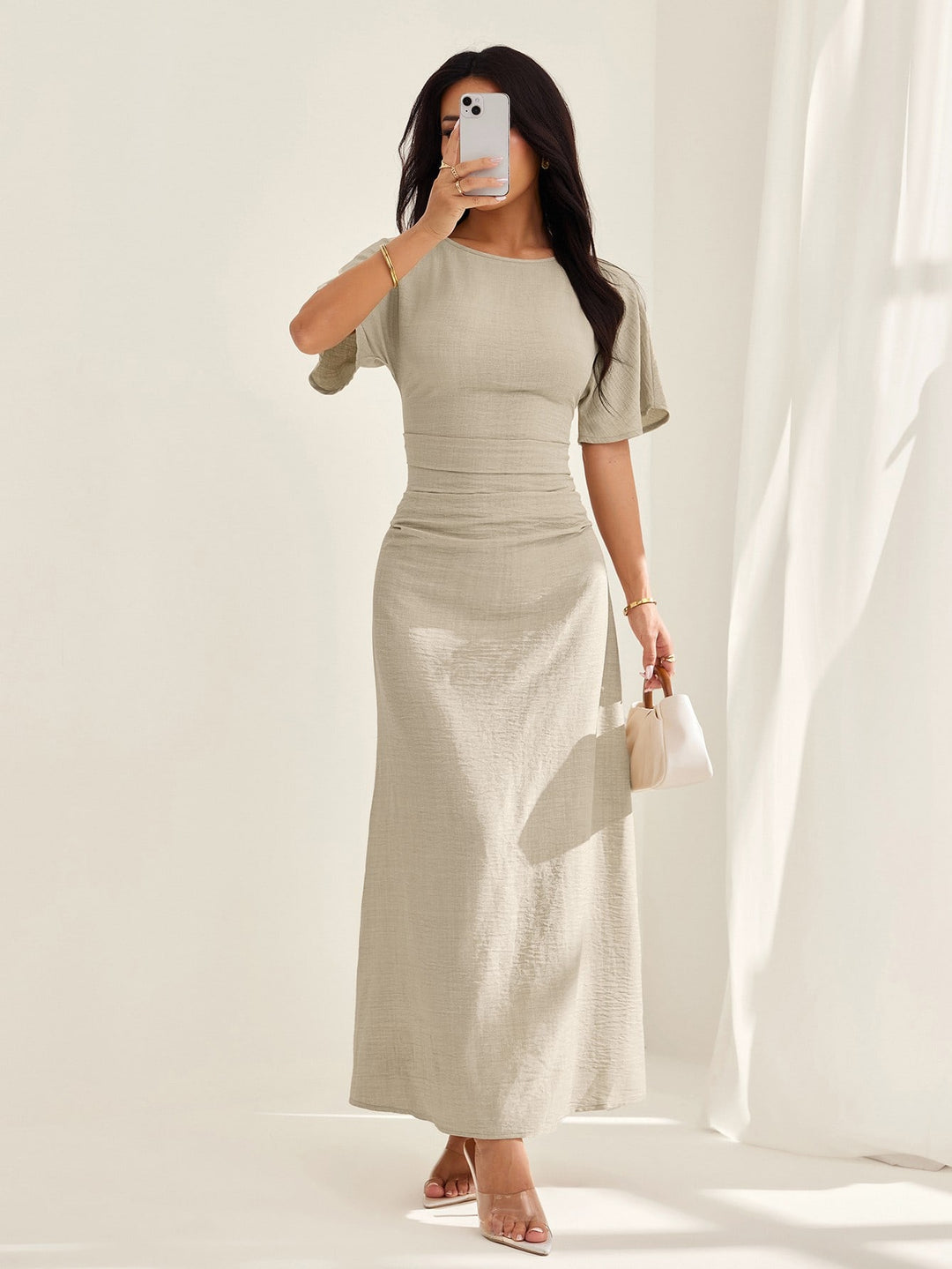 Rochie maxi SHEIN, portocaliu