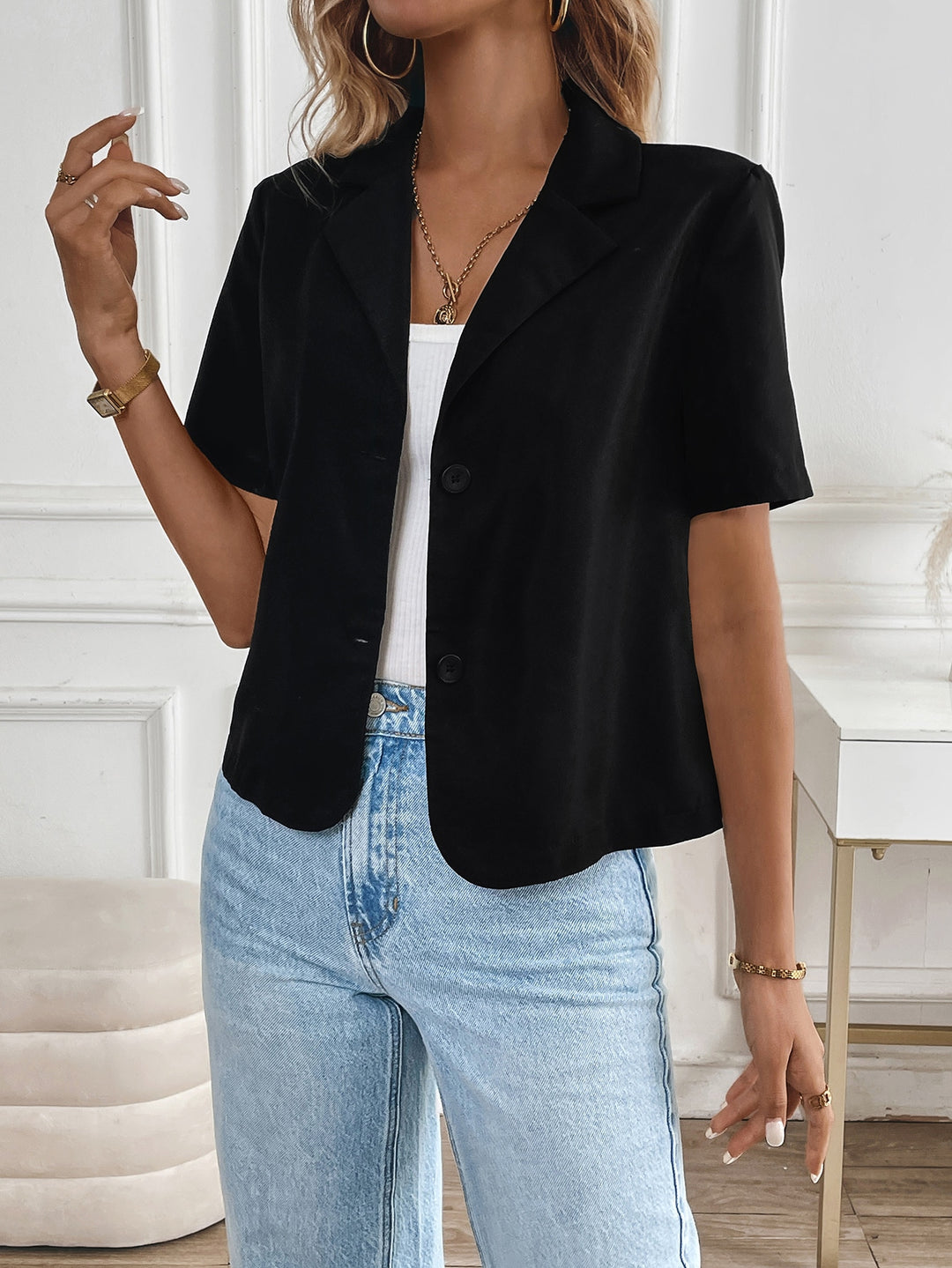 Sacou SHEIN, negru