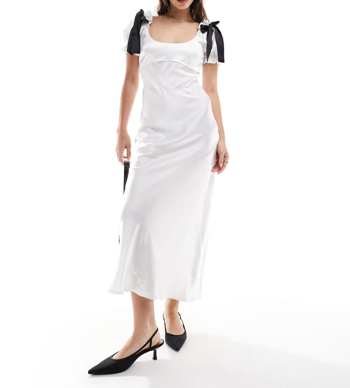 Rochie maxi Asos, alb