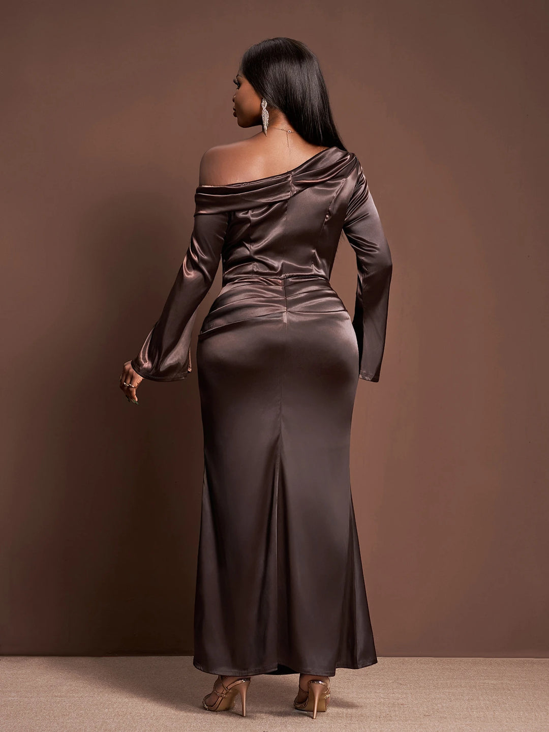Rochie maxi SHEIN, maro