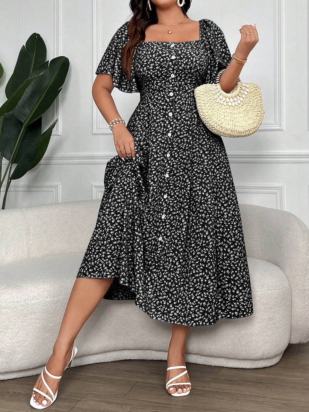 Rochie maxi SHEIN, mix culori