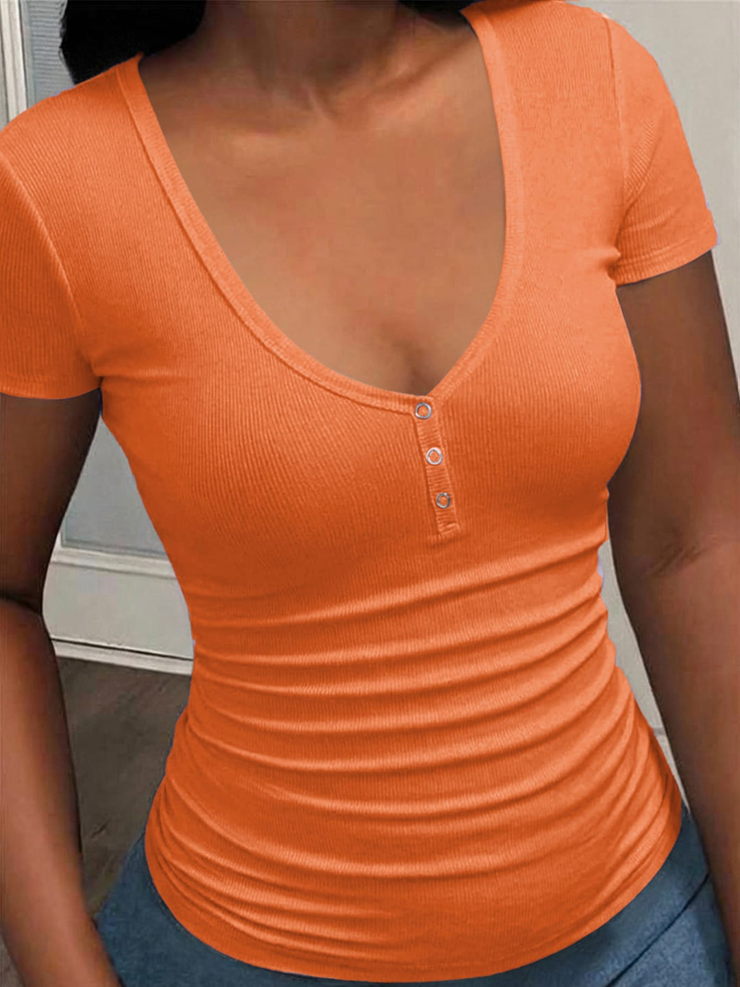 Tricou SHEIN, portocaliu