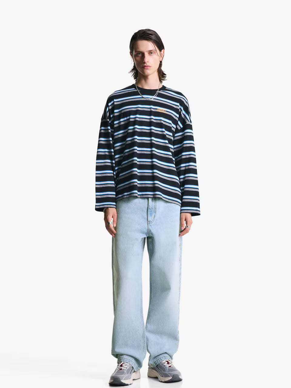 Jeans BERSHKA, albastru