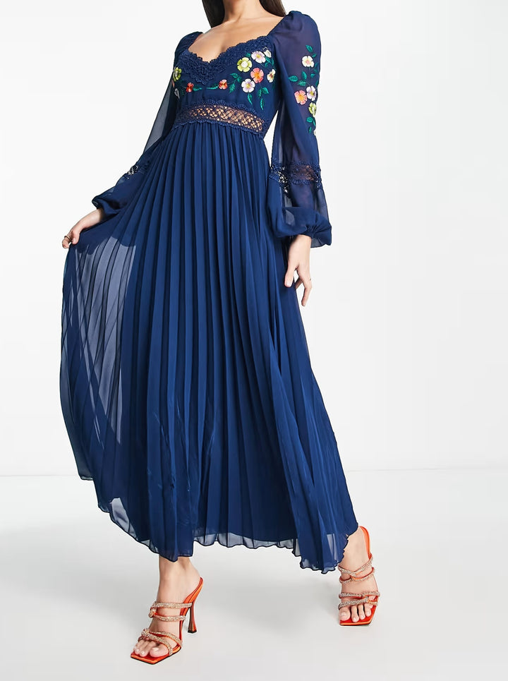Rochie maxi ASOS, albastru
