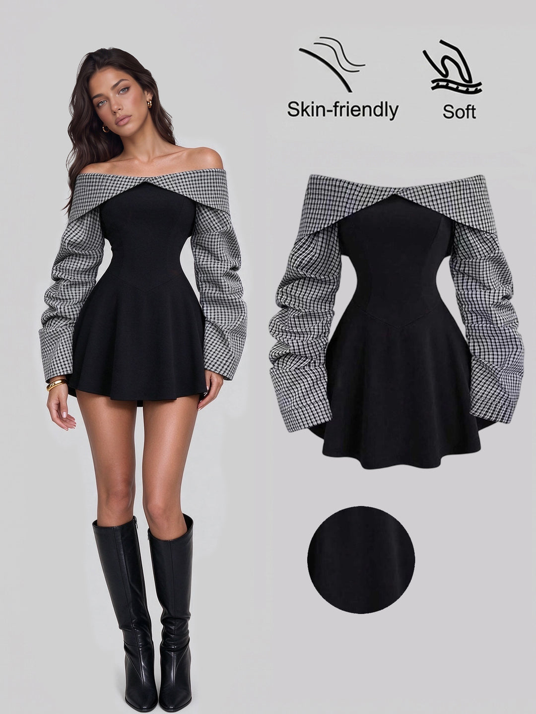 Rochie scurtă SHEIN, negru