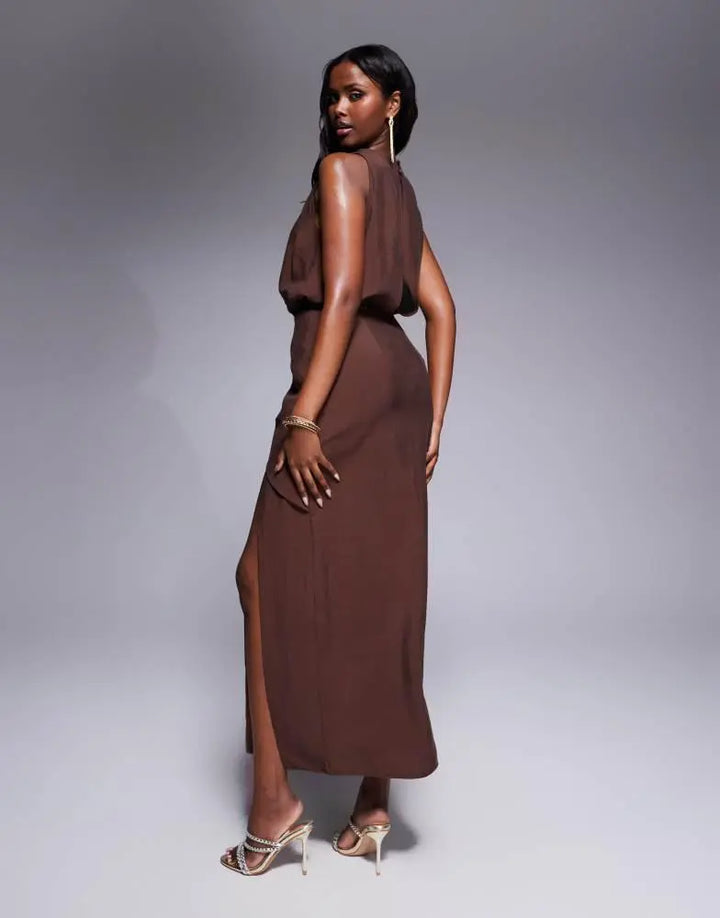 Rochie maxi ASOS, maro