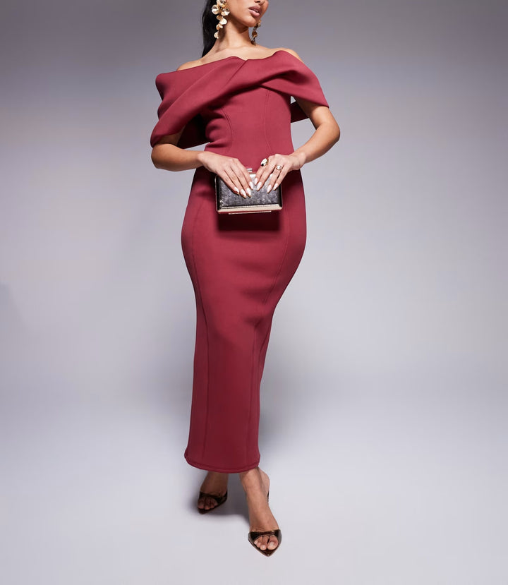 Rochie maxi Asos, vișiniu