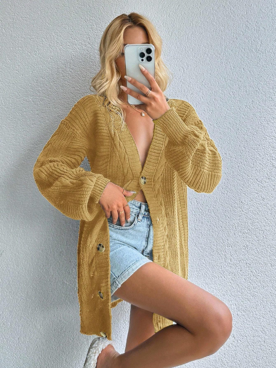 Cardigan SHEIN, galben
