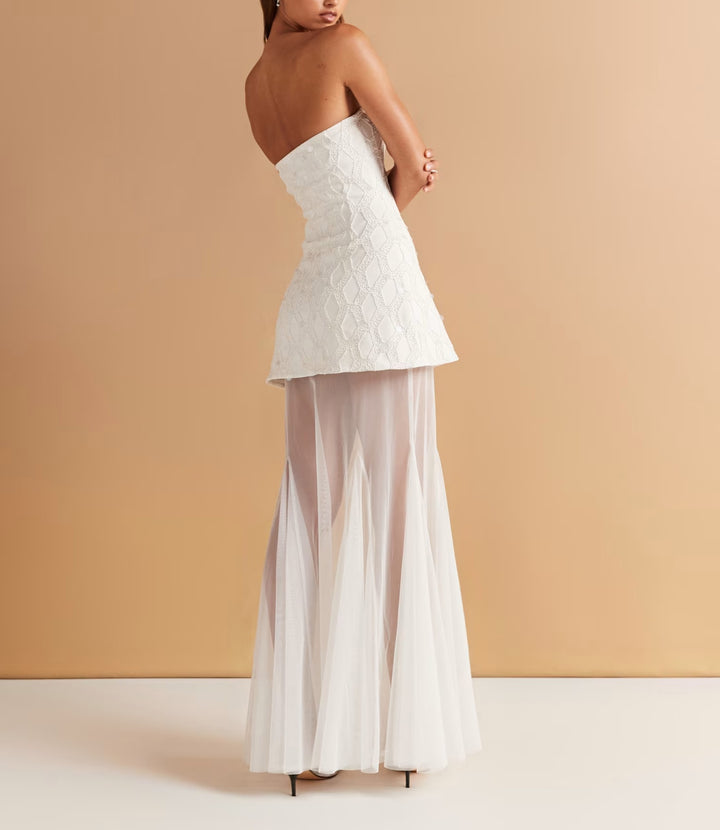 Rochie de ocazie ASOS, alb