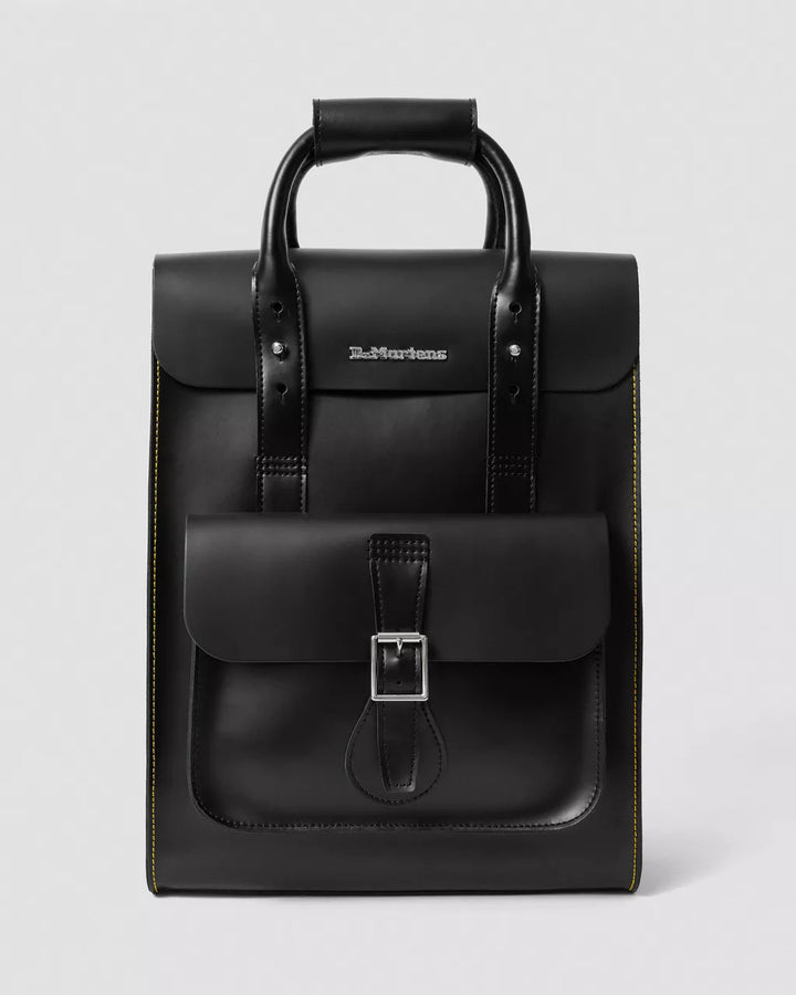 Dr.MARTENS fekete bőr laptop hátizsák