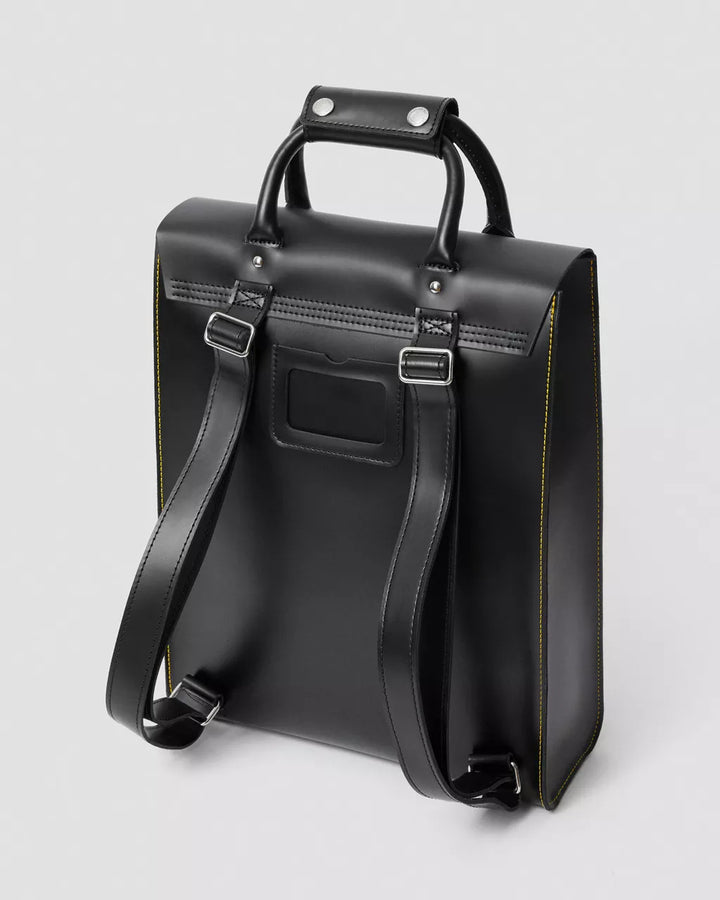 Dr.MARTENS fekete bőr laptop hátizsák