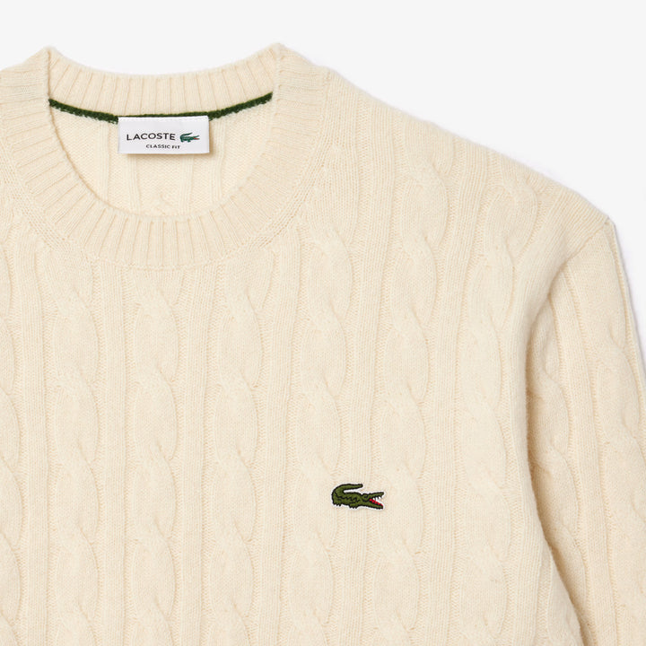 Pulover LACOSTE, crem