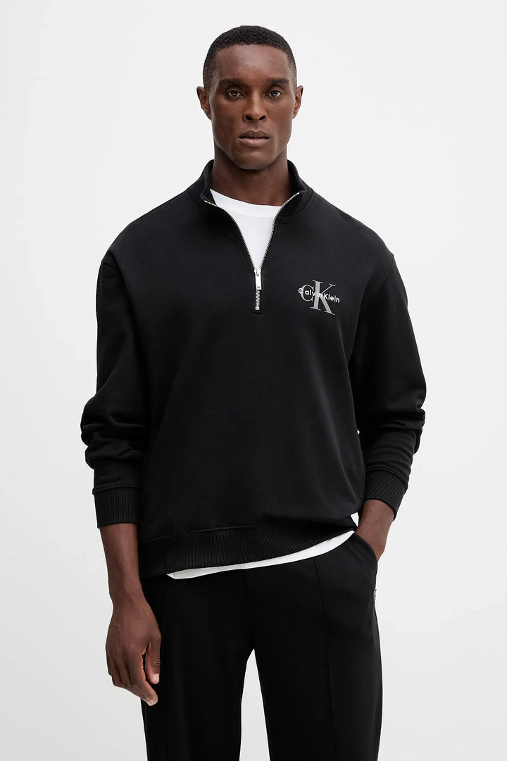 Bluză cu fermoar CALVIN KLEIN JEANS, negru
