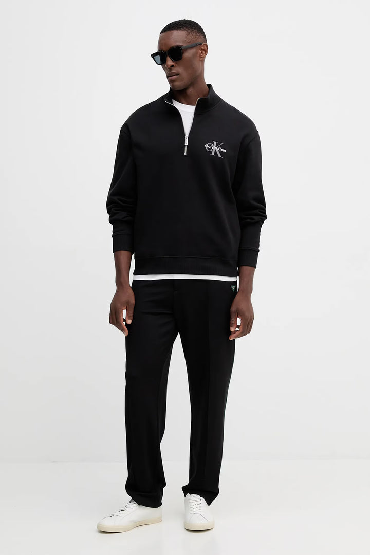 Bluză cu fermoar CALVIN KLEIN JEANS, negru