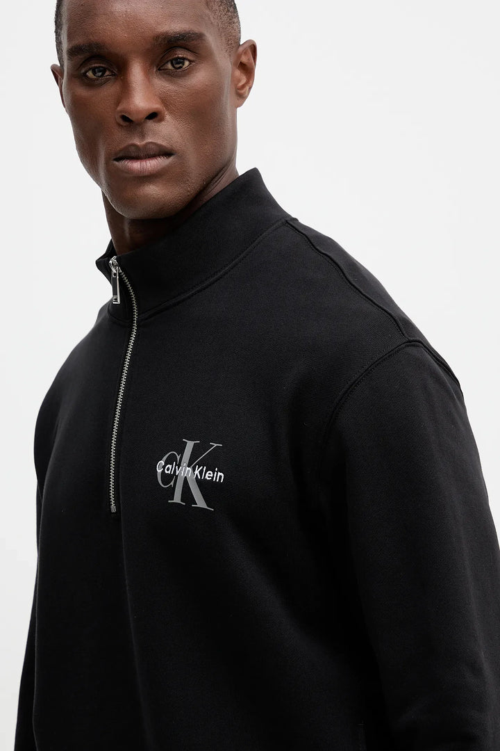 Bluză cu fermoar CALVIN KLEIN JEANS, negru