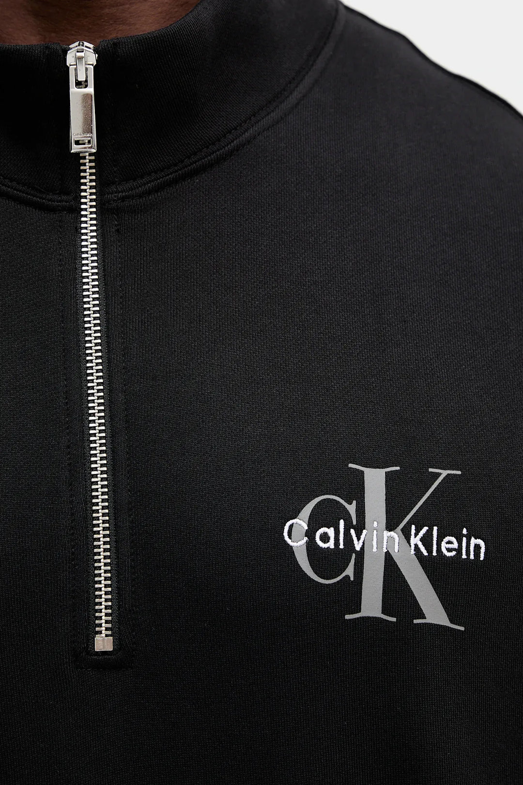 Bluză cu fermoar CALVIN KLEIN JEANS, negru