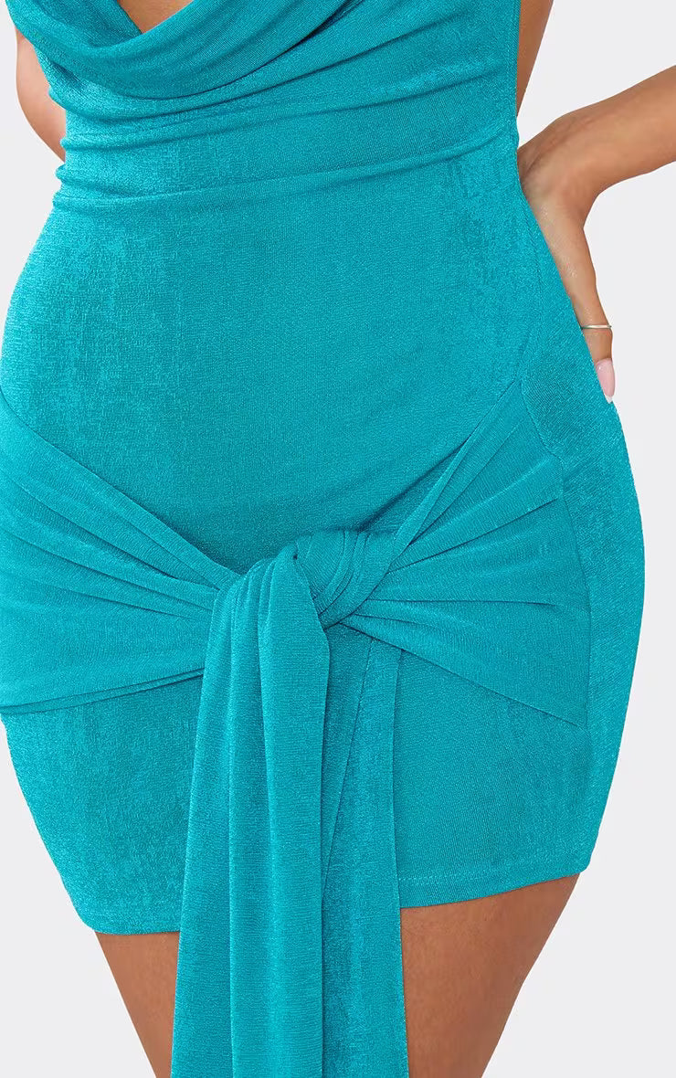 Rochie mini EGO, turcoaz