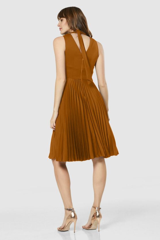 Closet London midi ruha, téglavörös